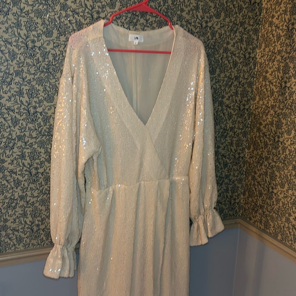 LPA Laria Sequin Wrap Gown